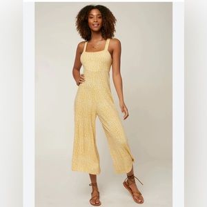 Potter’s Pot New Mustard color Jumpsuit with crisscross  elastic waist